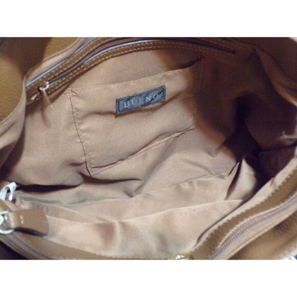 Bueno Collection Woman’s Handbag Brown Patch w/Gold - Picture 5 of 10